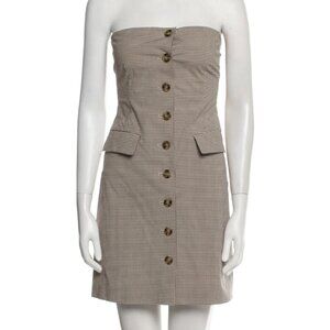 Theory Plaid Print Mini Dress